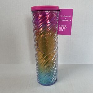 Starbucks Tim Singleton 2023 Pride Collection Rainbow Swirl Cup 16 fl oz Tumbler